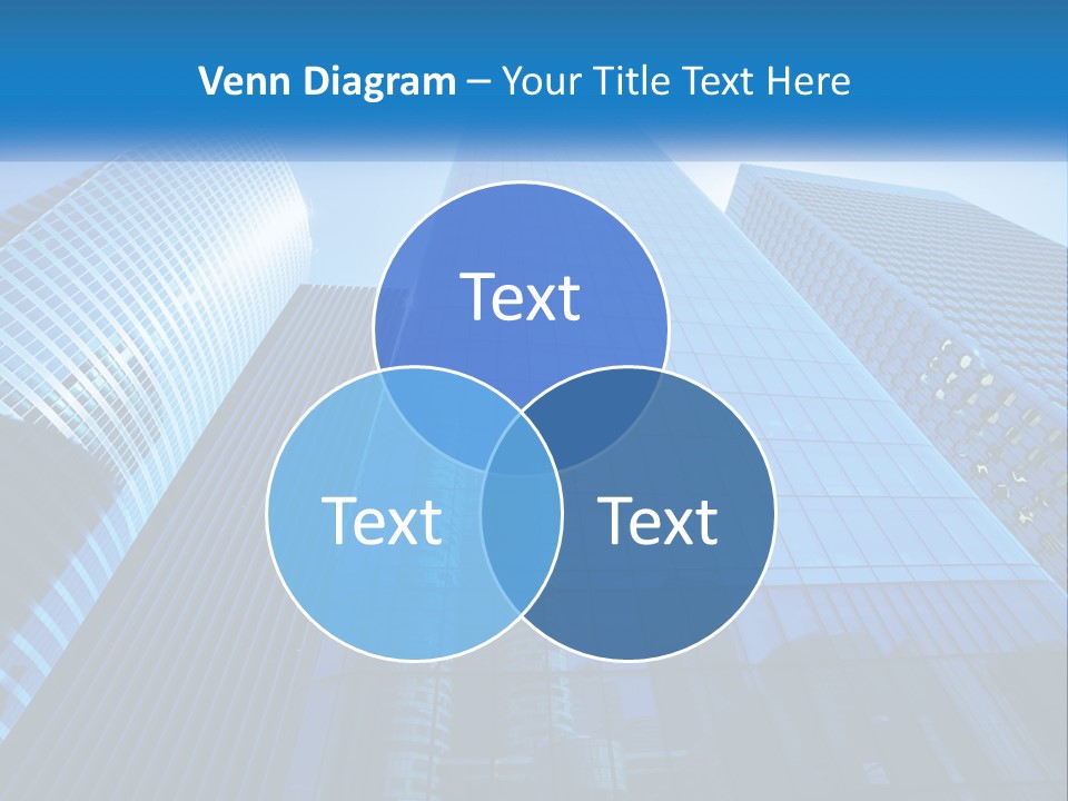 A Group Of Skyscrapers With A Blue Sky In The Background PowerPoint Template
