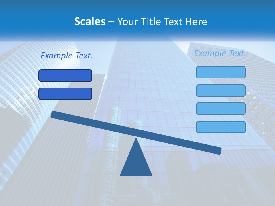 A Group Of Skyscrapers With A Blue Sky In The Background PowerPoint Template