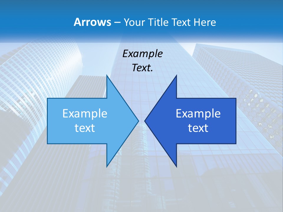 A Group Of Skyscrapers With A Blue Sky In The Background PowerPoint Template