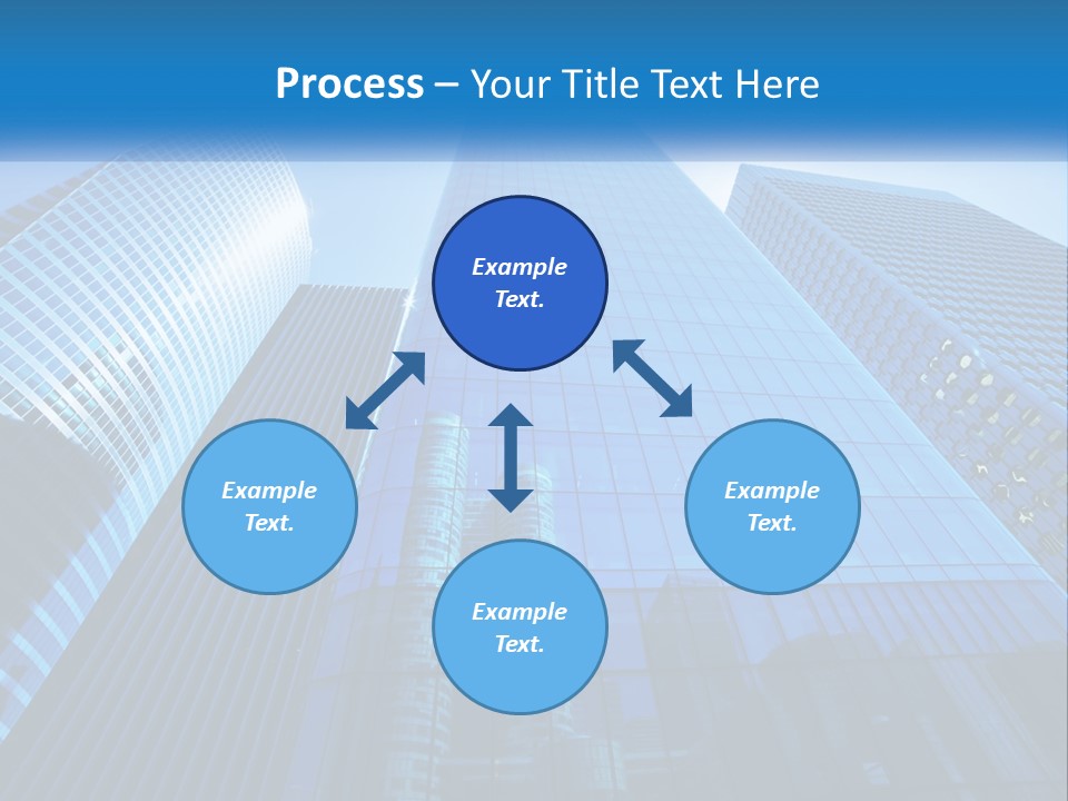 A Group Of Skyscrapers With A Blue Sky In The Background PowerPoint Template