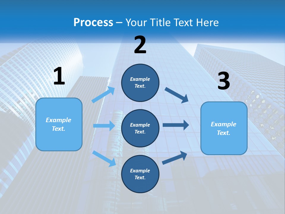A Group Of Skyscrapers With A Blue Sky In The Background PowerPoint Template