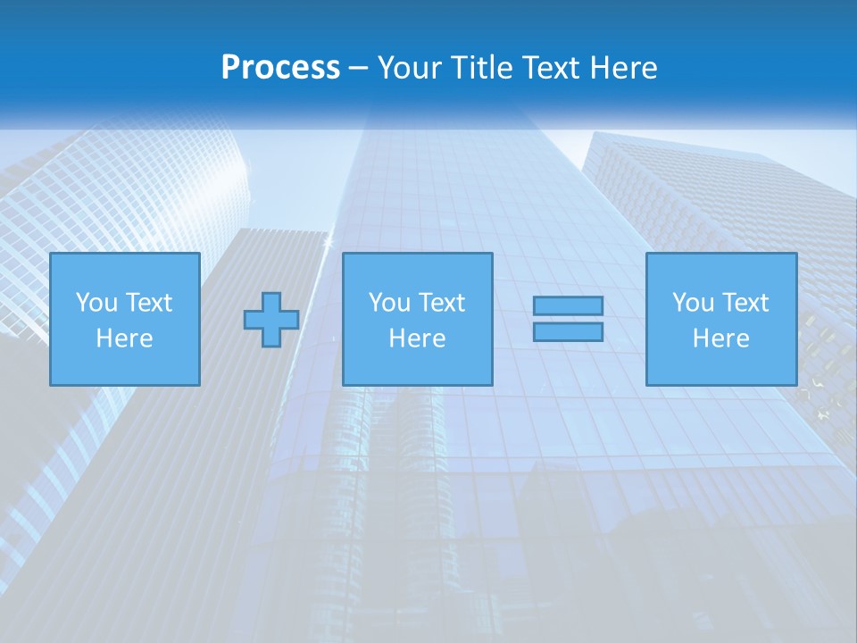 A Group Of Skyscrapers With A Blue Sky In The Background PowerPoint Template