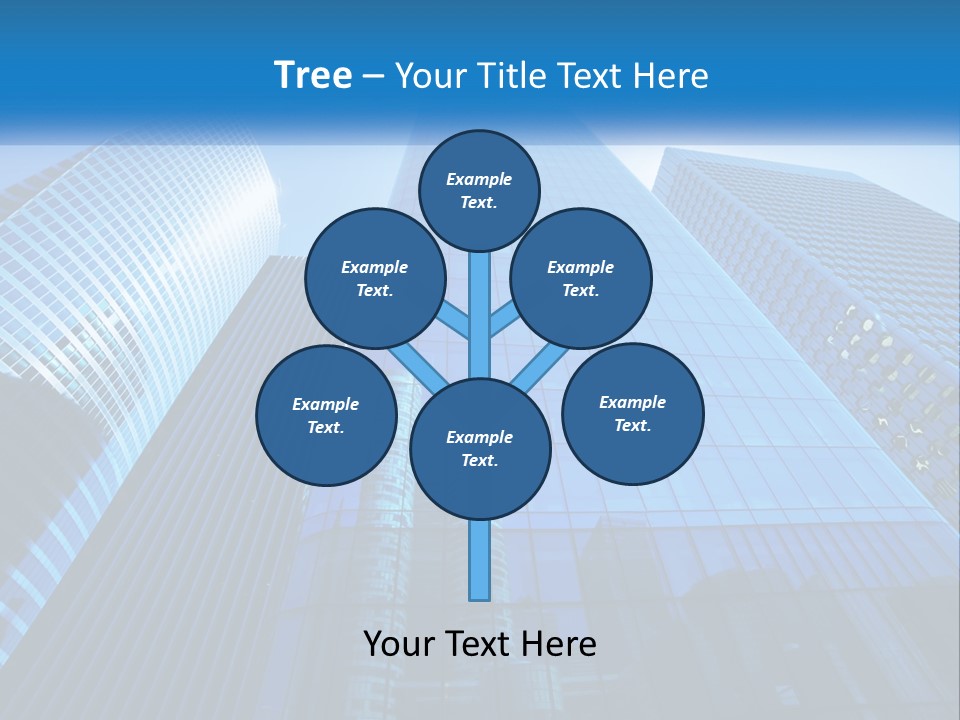 A Group Of Skyscrapers With A Blue Sky In The Background PowerPoint Template