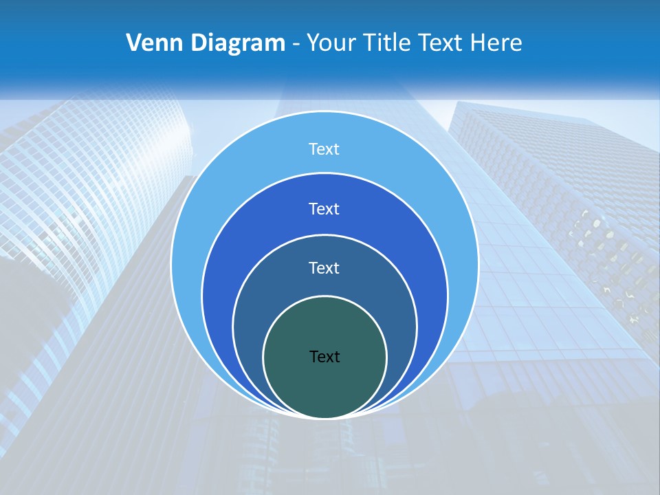 A Group Of Skyscrapers With A Blue Sky In The Background PowerPoint Template