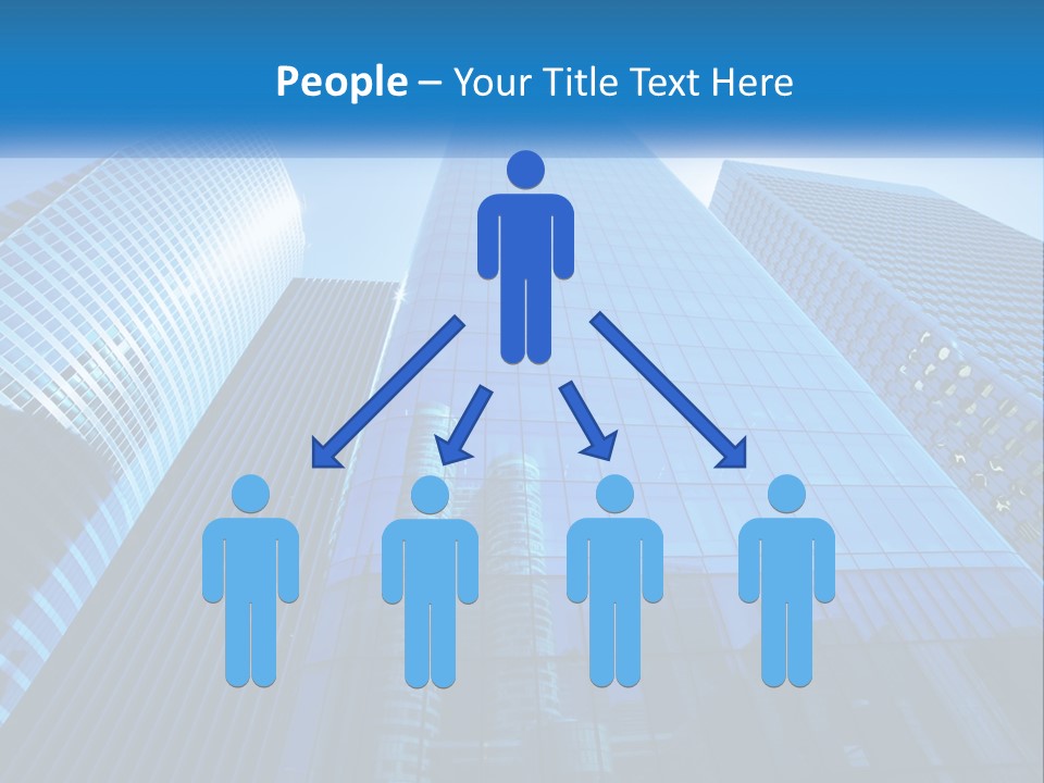 A Group Of Skyscrapers With A Blue Sky In The Background PowerPoint Template