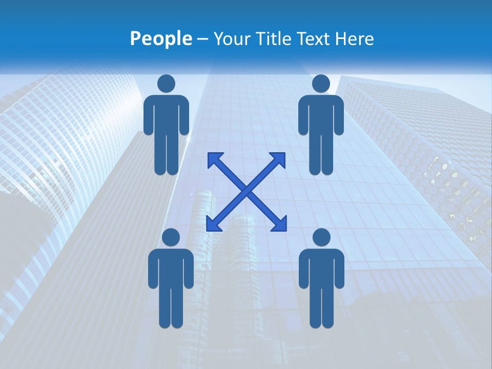 A Group Of Skyscrapers With A Blue Sky In The Background PowerPoint Template