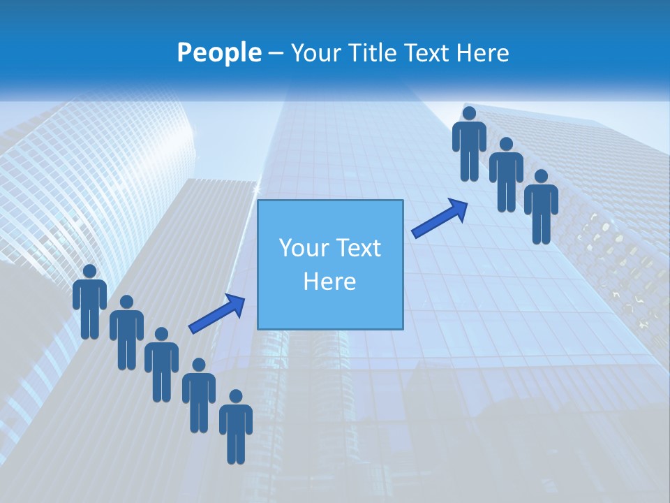 A Group Of Skyscrapers With A Blue Sky In The Background PowerPoint Template