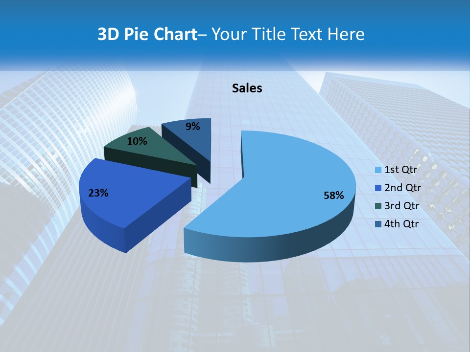 A Group Of Skyscrapers With A Blue Sky In The Background PowerPoint Template