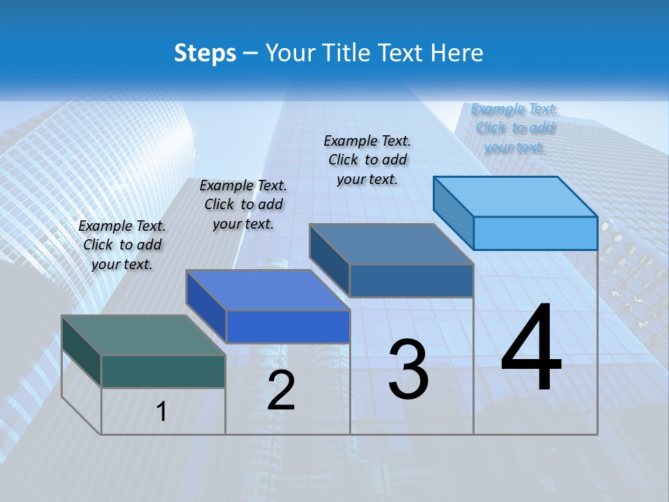 A Group Of Skyscrapers With A Blue Sky In The Background PowerPoint Template