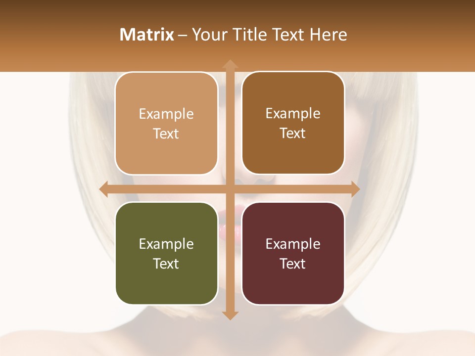 A Woman With Blond Hair And Blue Eyes PowerPoint Template