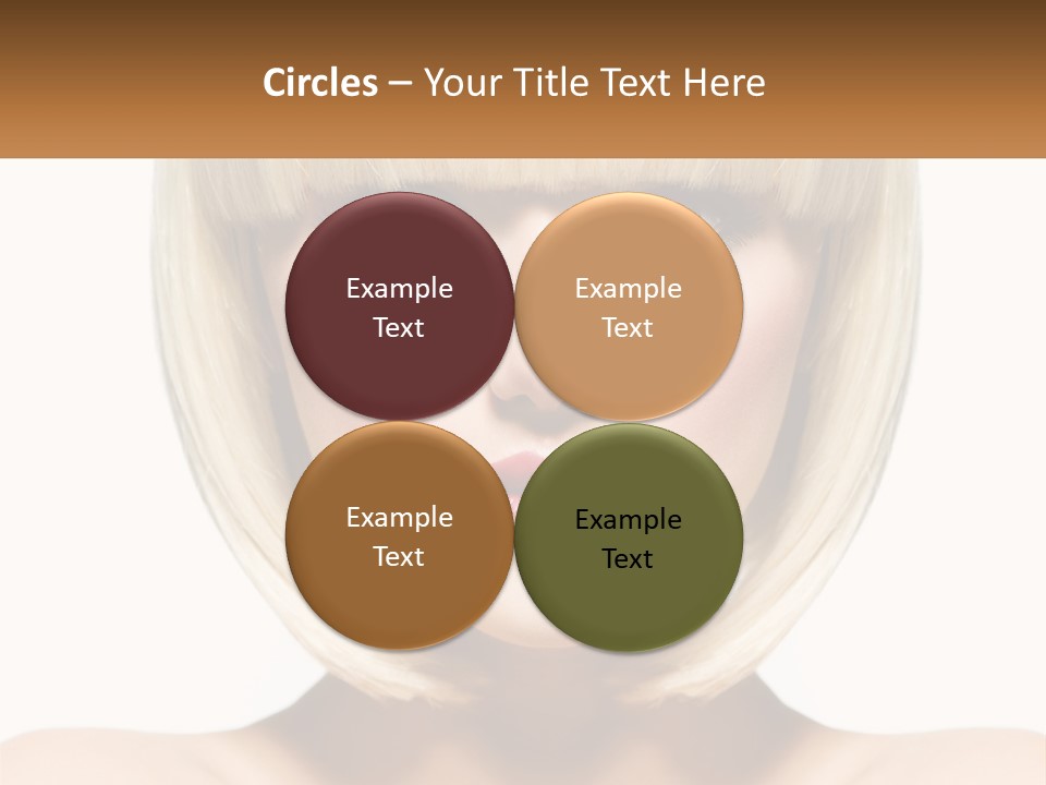 A Woman With Blond Hair And Blue Eyes PowerPoint Template