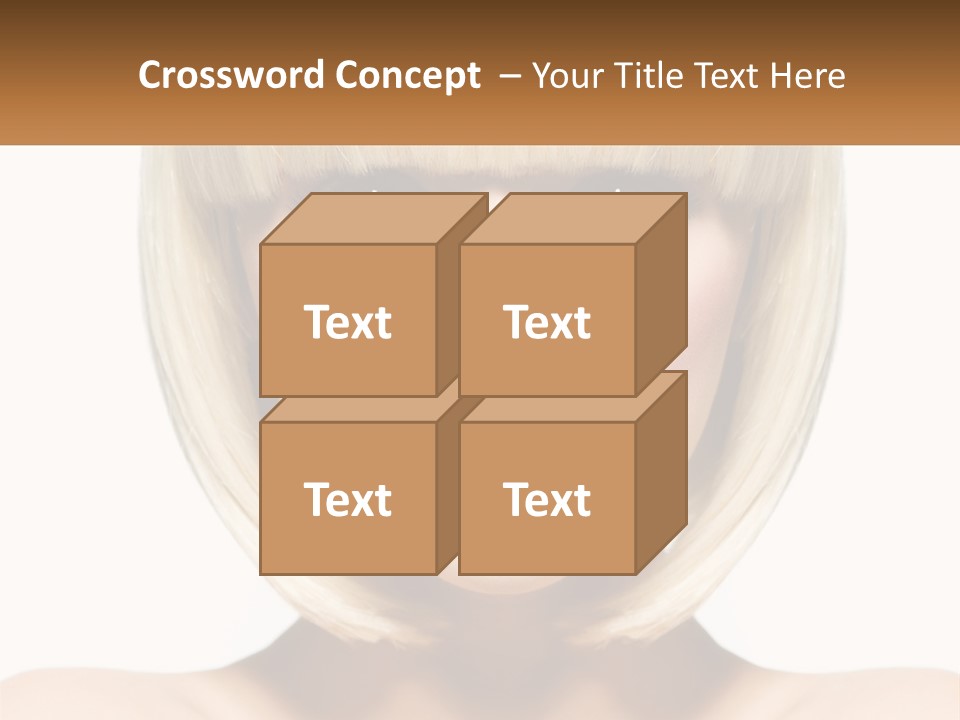 A Woman With Blond Hair And Blue Eyes PowerPoint Template