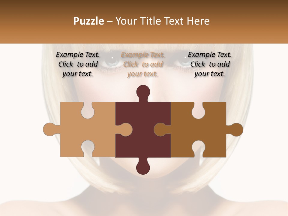 A Woman With Blond Hair And Blue Eyes PowerPoint Template