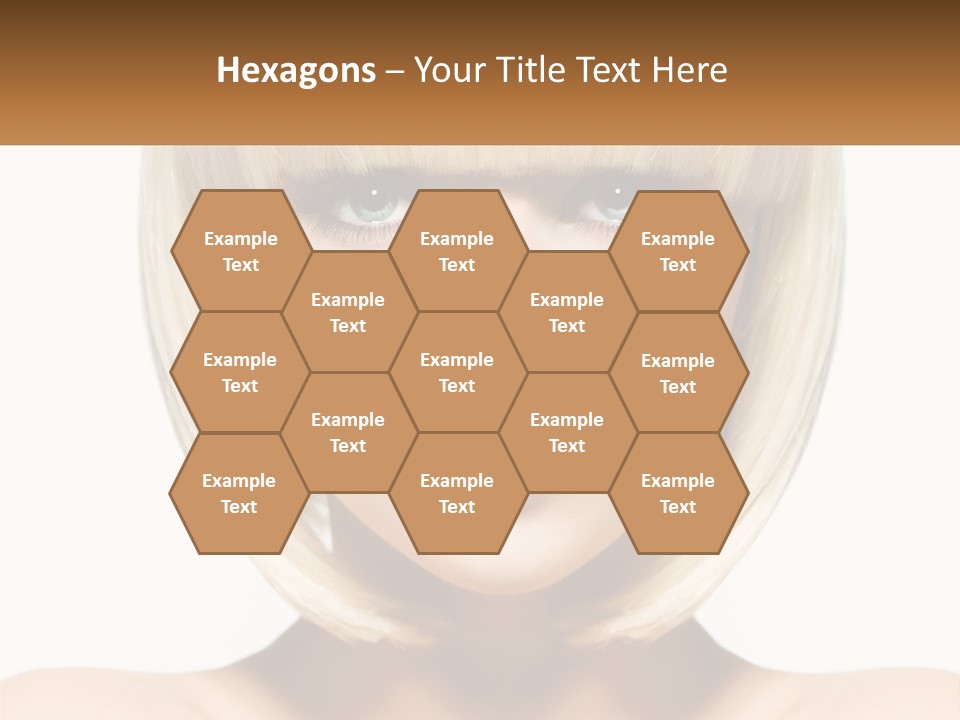 A Woman With Blond Hair And Blue Eyes PowerPoint Template