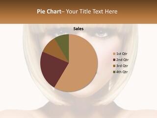 A Woman With Blond Hair And Blue Eyes PowerPoint Template