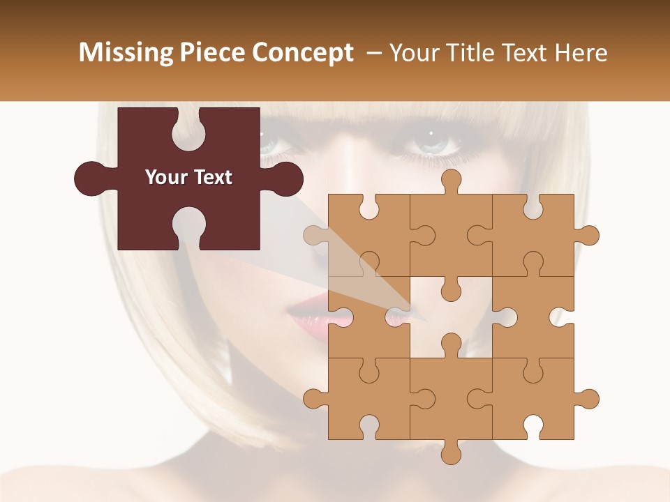 A Woman With Blond Hair And Blue Eyes PowerPoint Template
