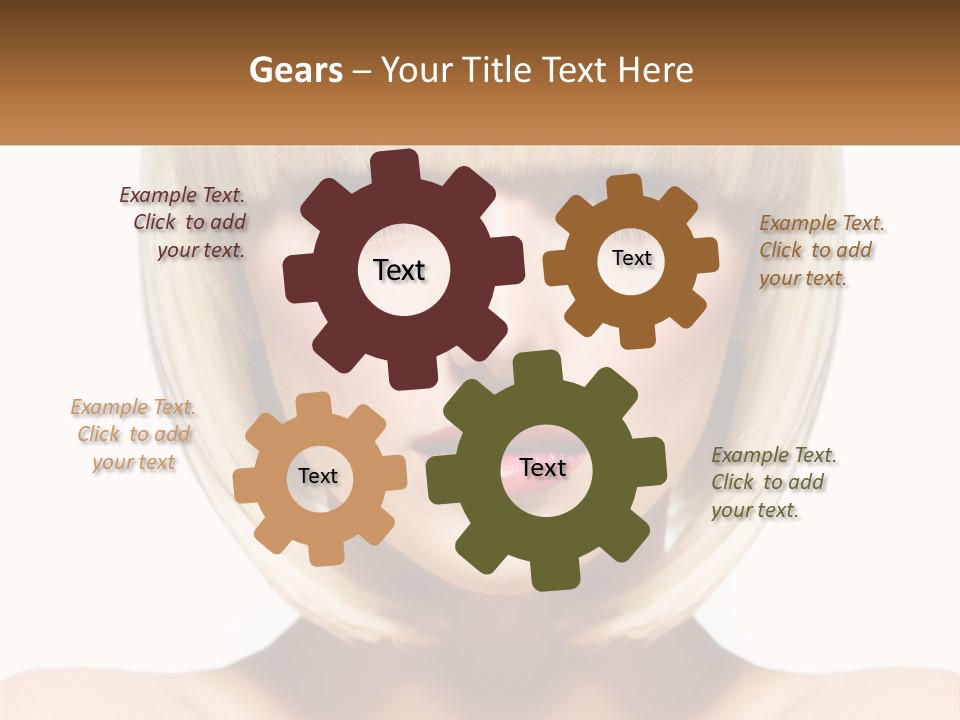 A Woman With Blond Hair And Blue Eyes PowerPoint Template