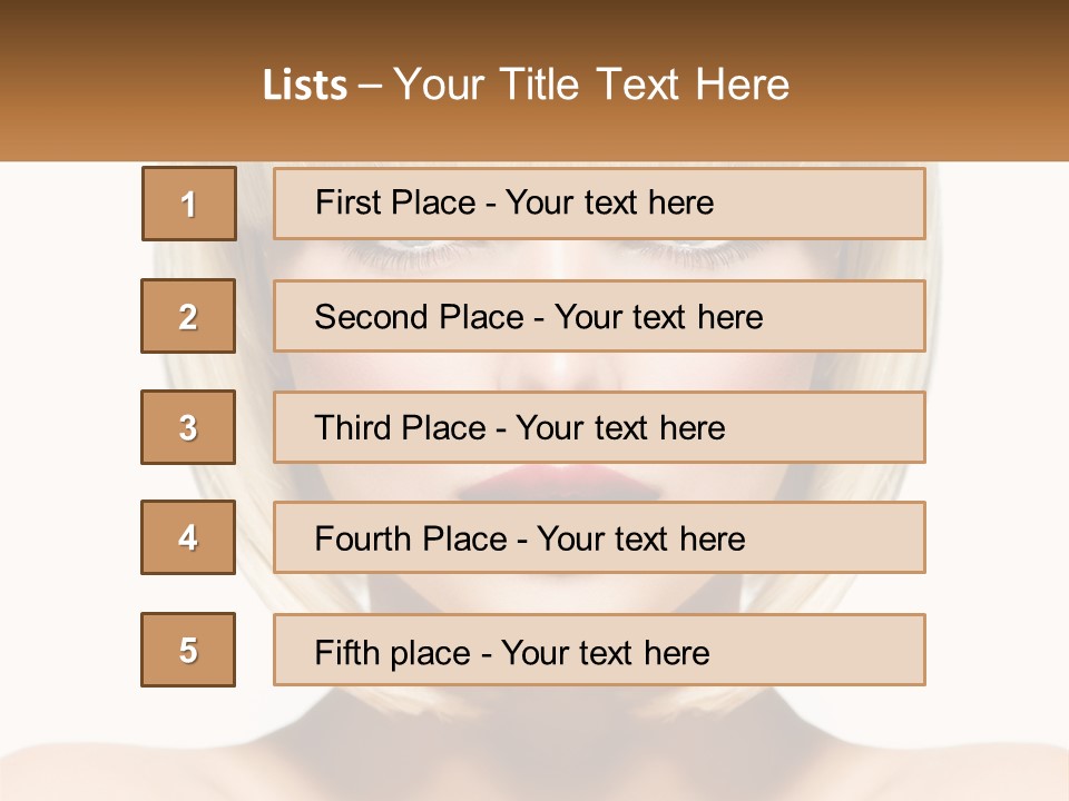 A Woman With Blond Hair And Blue Eyes PowerPoint Template