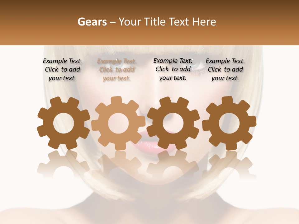 A Woman With Blond Hair And Blue Eyes PowerPoint Template