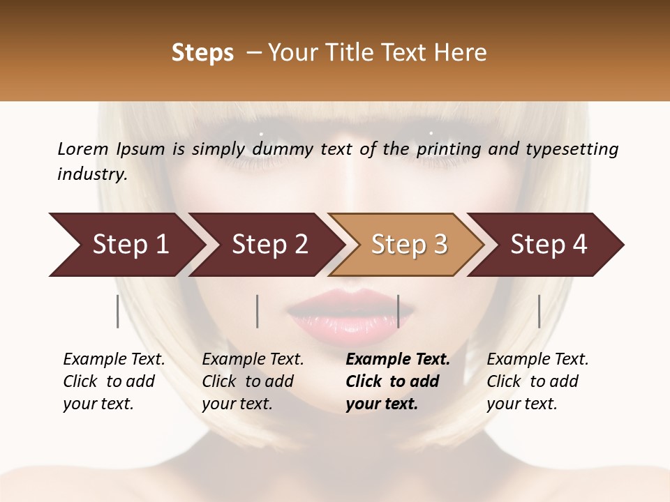 A Woman With Blond Hair And Blue Eyes PowerPoint Template