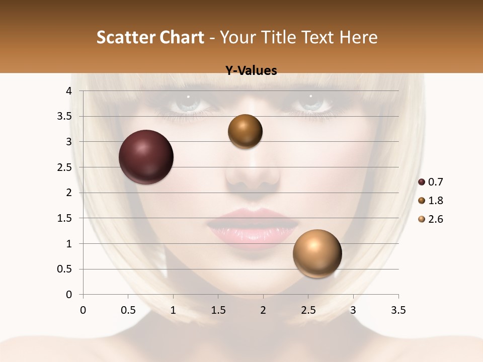 A Woman With Blond Hair And Blue Eyes PowerPoint Template