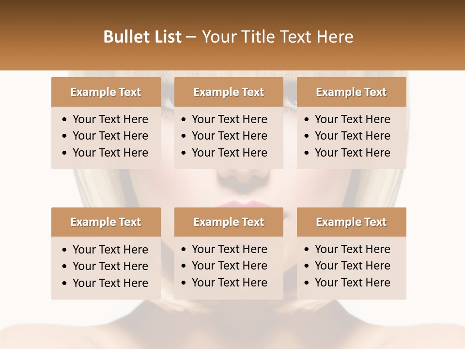 A Woman With Blond Hair And Blue Eyes PowerPoint Template