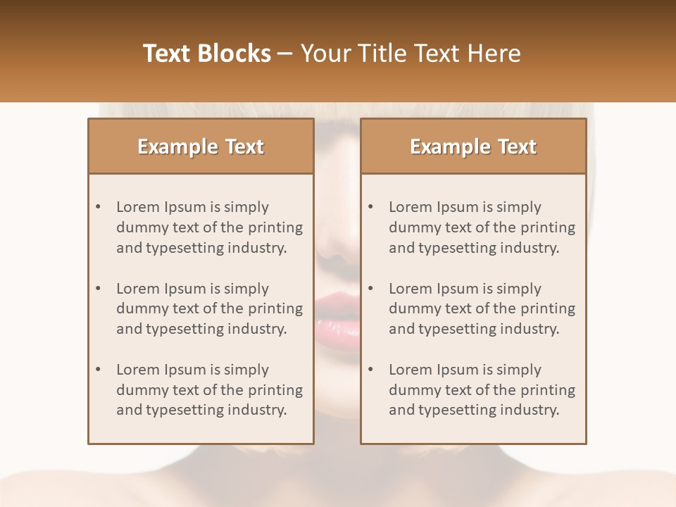 A Woman With Blond Hair And Blue Eyes PowerPoint Template