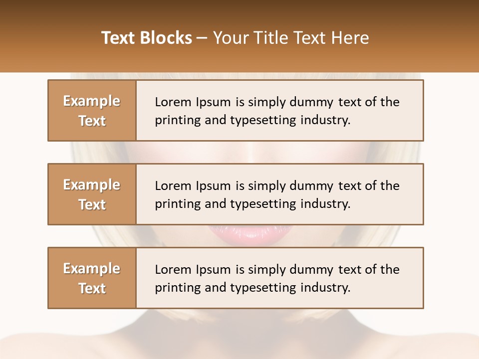 A Woman With Blond Hair And Blue Eyes PowerPoint Template