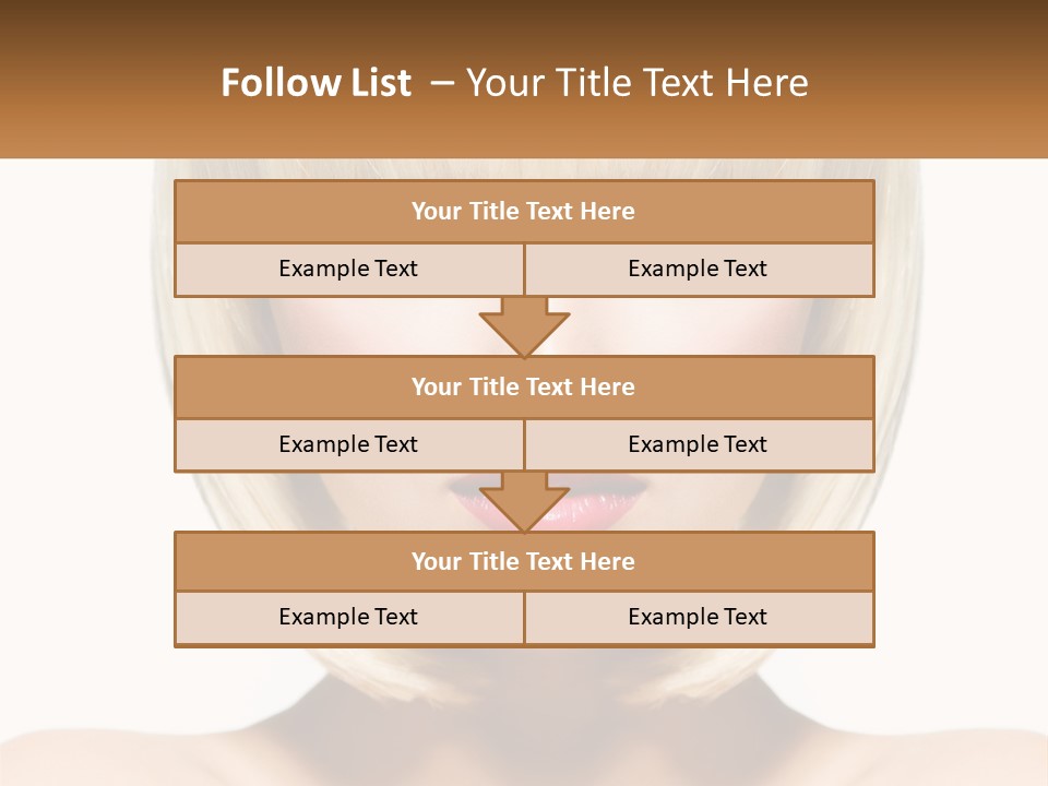 A Woman With Blond Hair And Blue Eyes PowerPoint Template