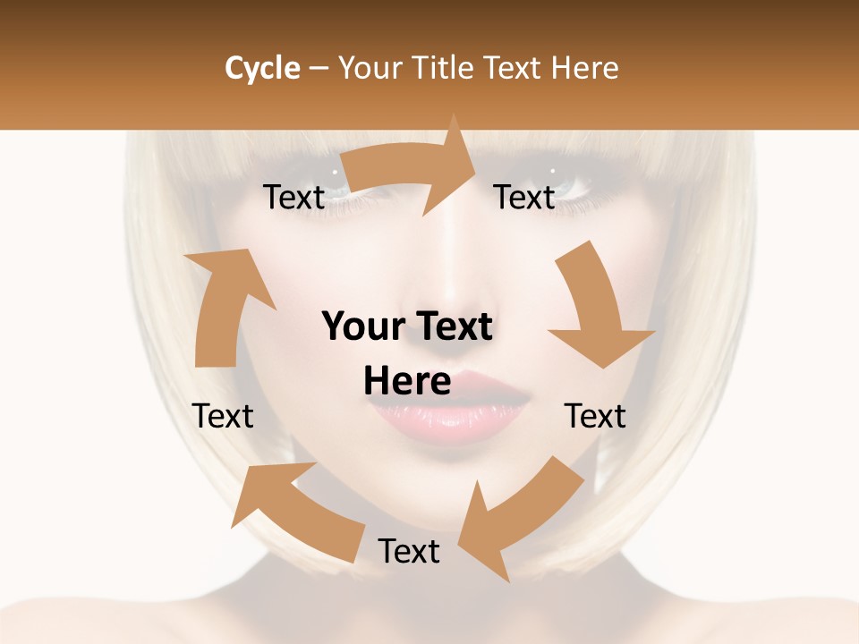 A Woman With Blond Hair And Blue Eyes PowerPoint Template