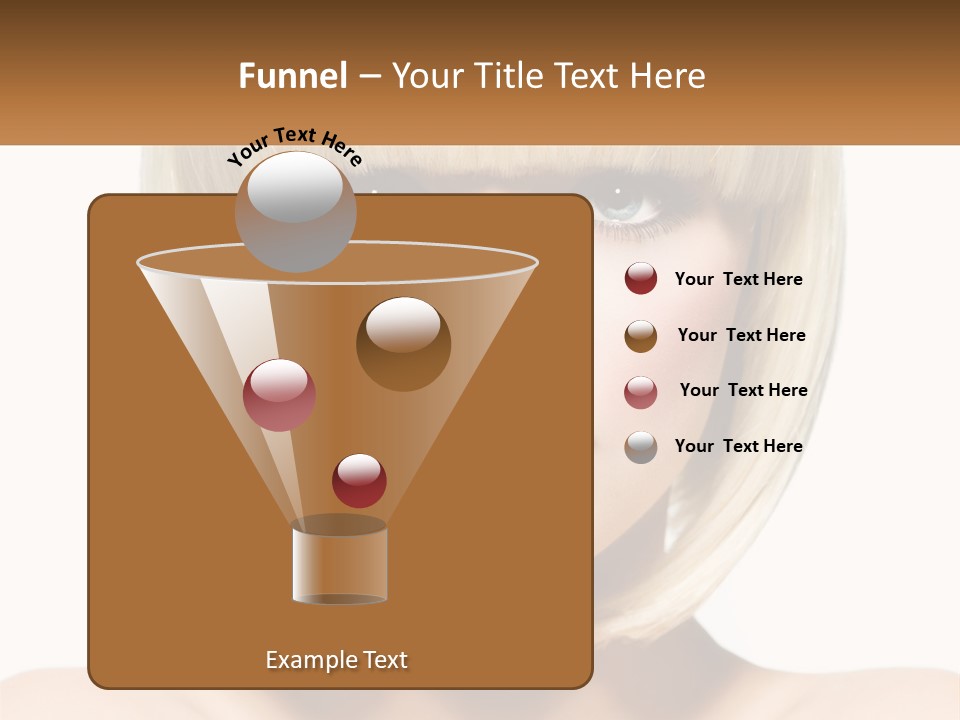 A Woman With Blond Hair And Blue Eyes PowerPoint Template