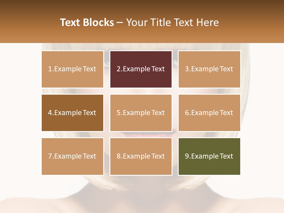 A Woman With Blond Hair And Blue Eyes PowerPoint Template