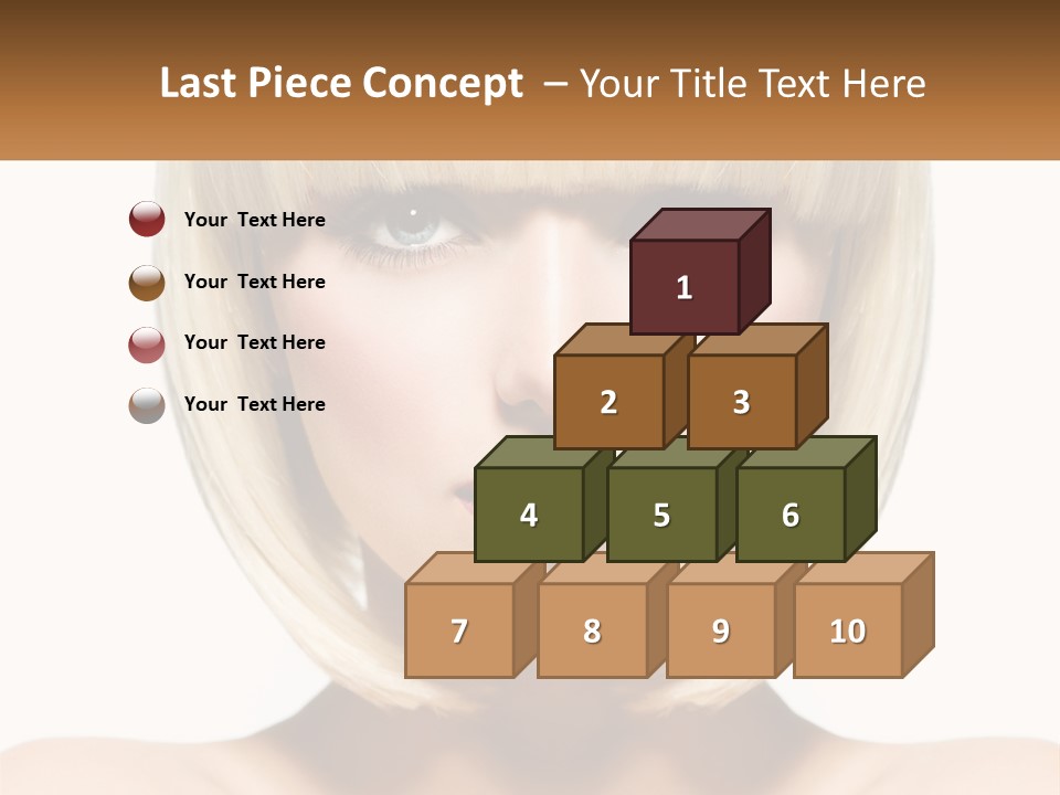 A Woman With Blond Hair And Blue Eyes PowerPoint Template