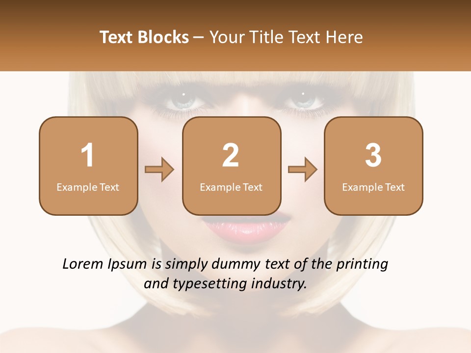 A Woman With Blond Hair And Blue Eyes PowerPoint Template