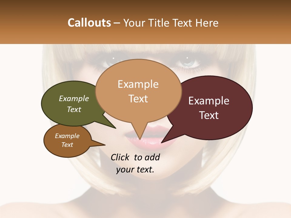 A Woman With Blond Hair And Blue Eyes PowerPoint Template