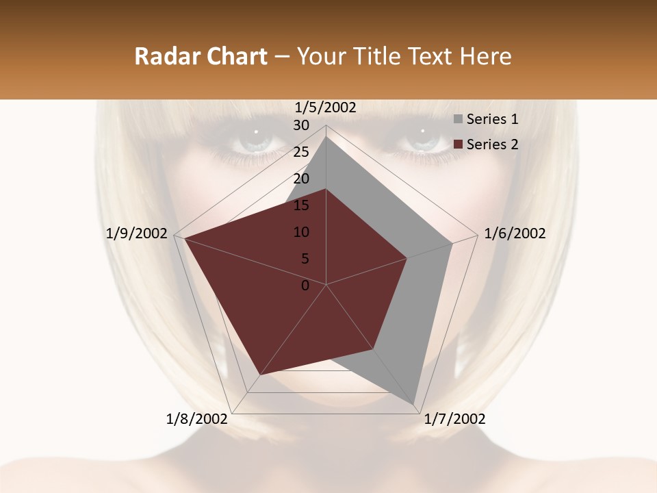 A Woman With Blond Hair And Blue Eyes PowerPoint Template