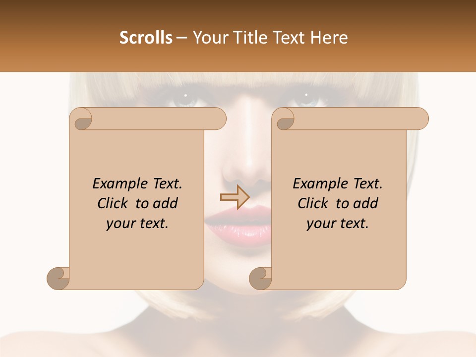 A Woman With Blond Hair And Blue Eyes PowerPoint Template