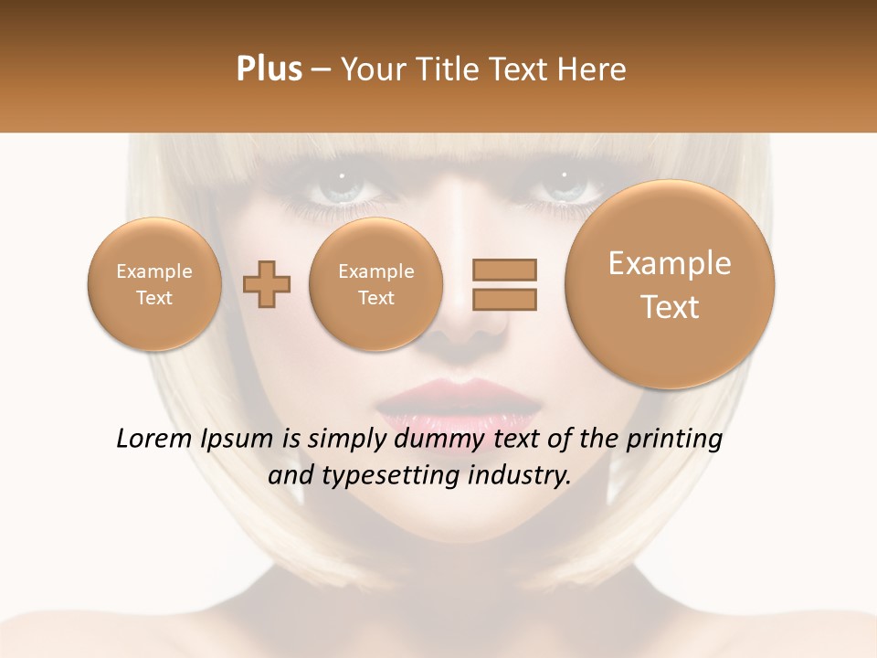 A Woman With Blond Hair And Blue Eyes PowerPoint Template