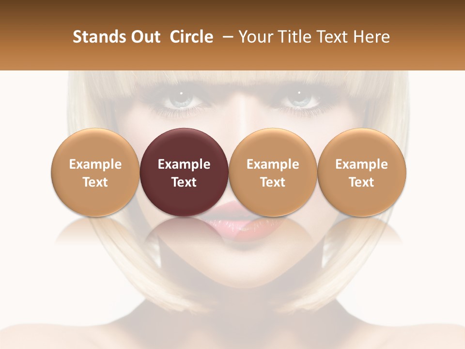 A Woman With Blond Hair And Blue Eyes PowerPoint Template