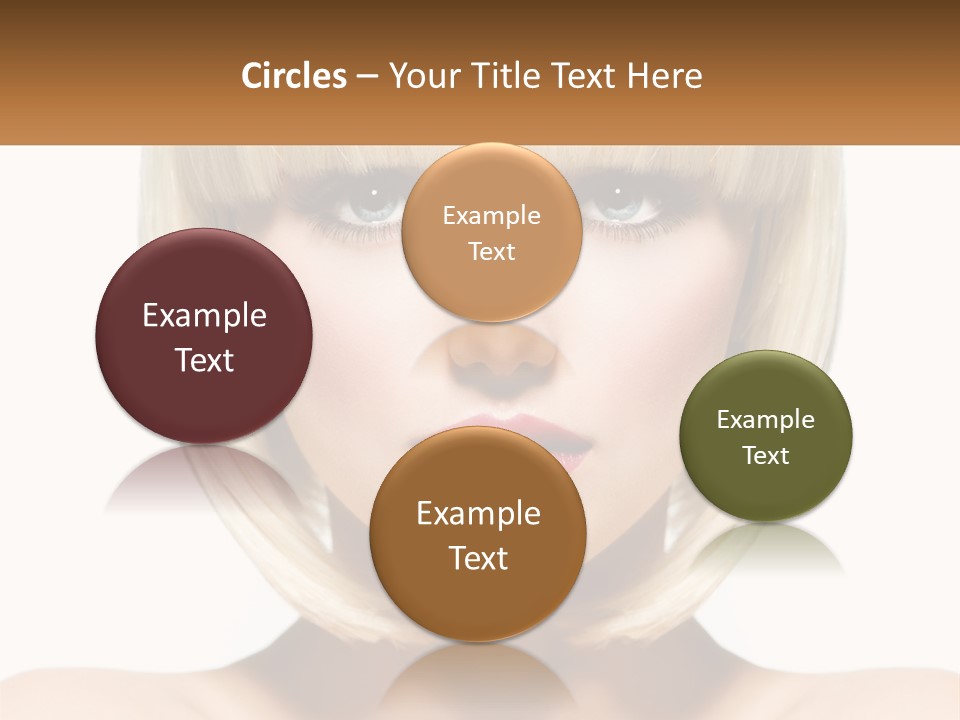 A Woman With Blond Hair And Blue Eyes PowerPoint Template