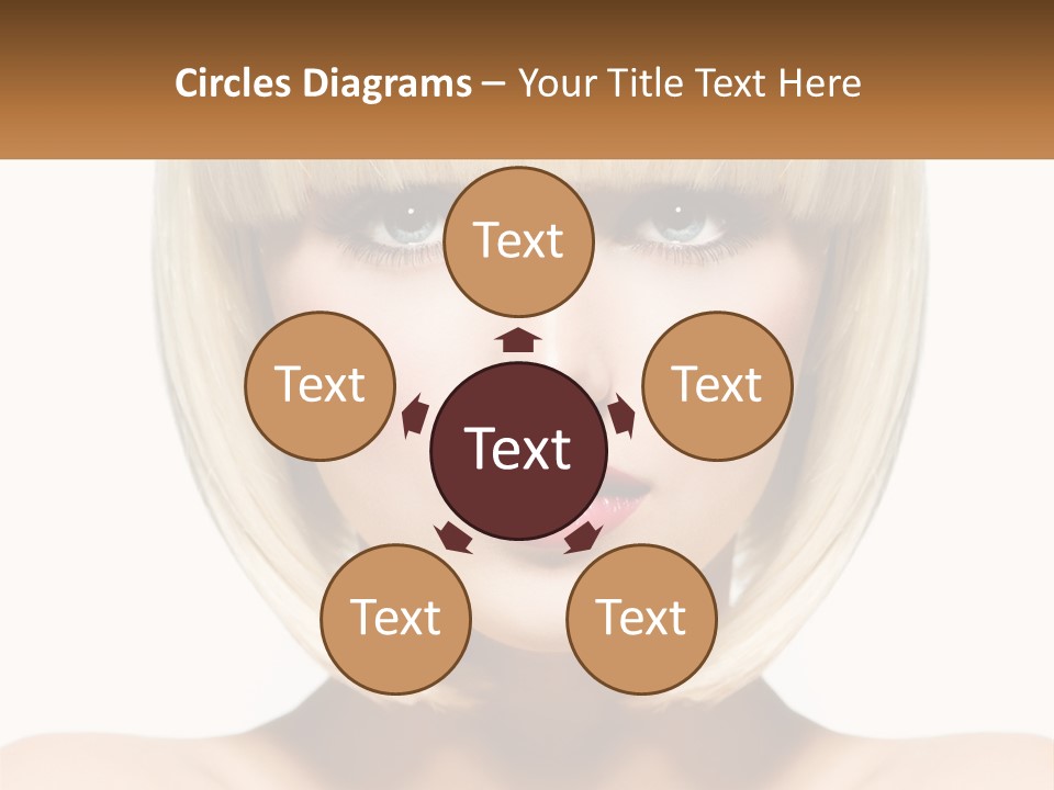 A Woman With Blond Hair And Blue Eyes PowerPoint Template