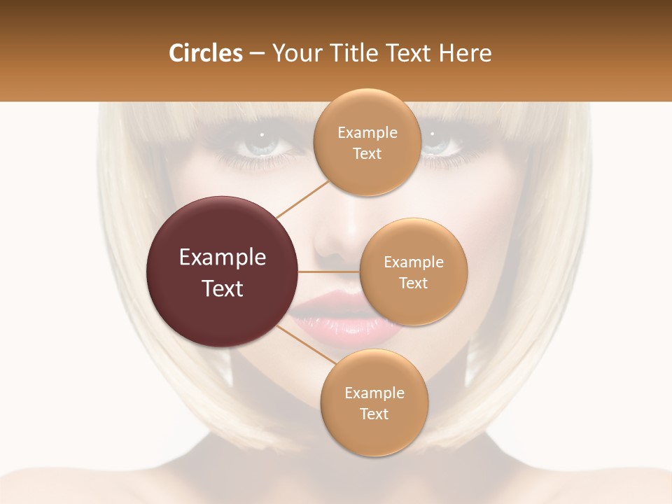 A Woman With Blond Hair And Blue Eyes PowerPoint Template