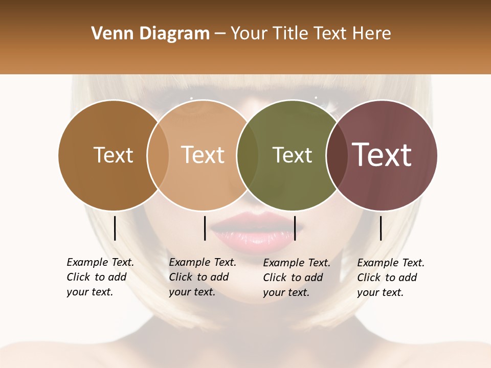 A Woman With Blond Hair And Blue Eyes PowerPoint Template