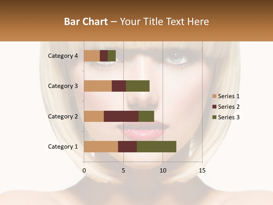 A Woman With Blond Hair And Blue Eyes PowerPoint Template