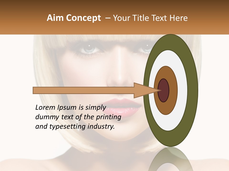 A Woman With Blond Hair And Blue Eyes PowerPoint Template