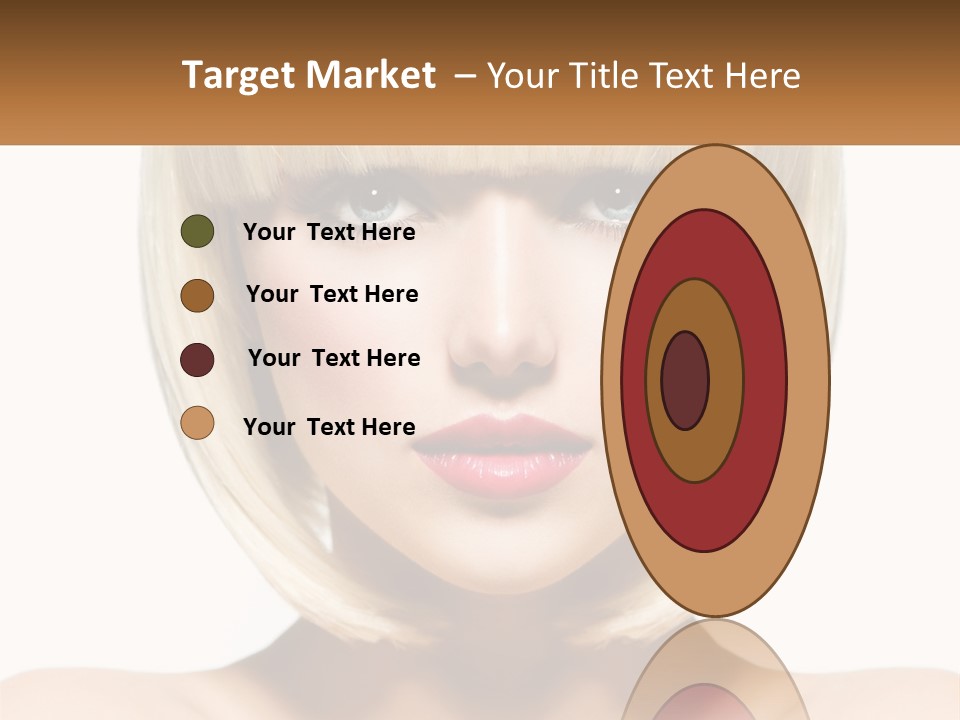 A Woman With Blond Hair And Blue Eyes PowerPoint Template