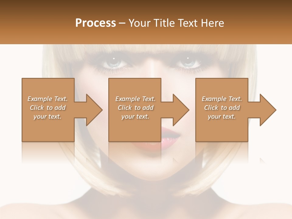 A Woman With Blond Hair And Blue Eyes PowerPoint Template