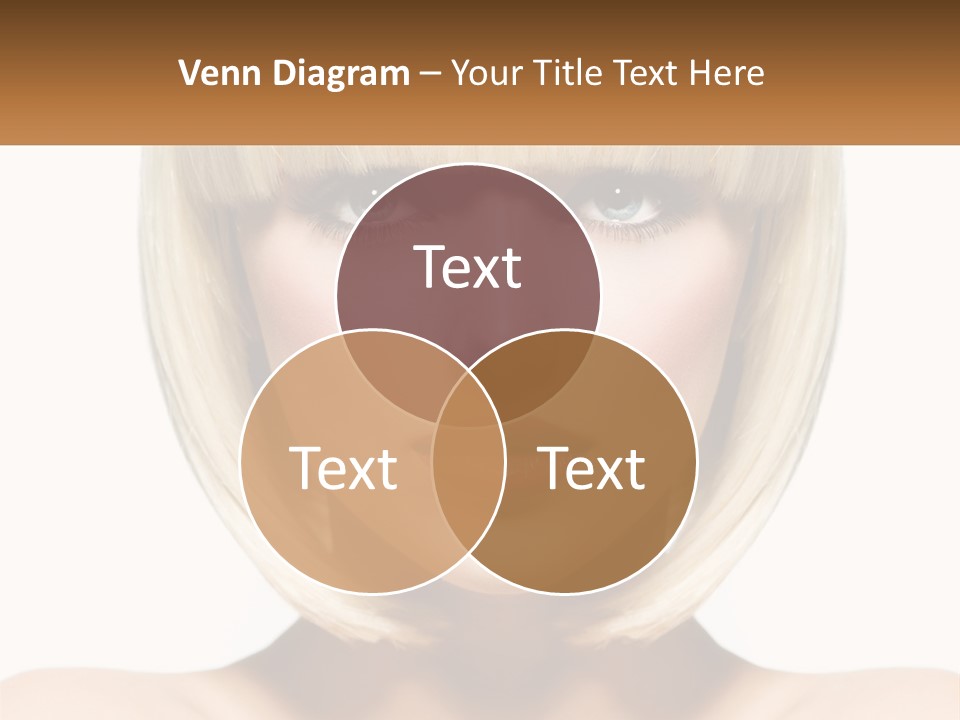 A Woman With Blond Hair And Blue Eyes PowerPoint Template