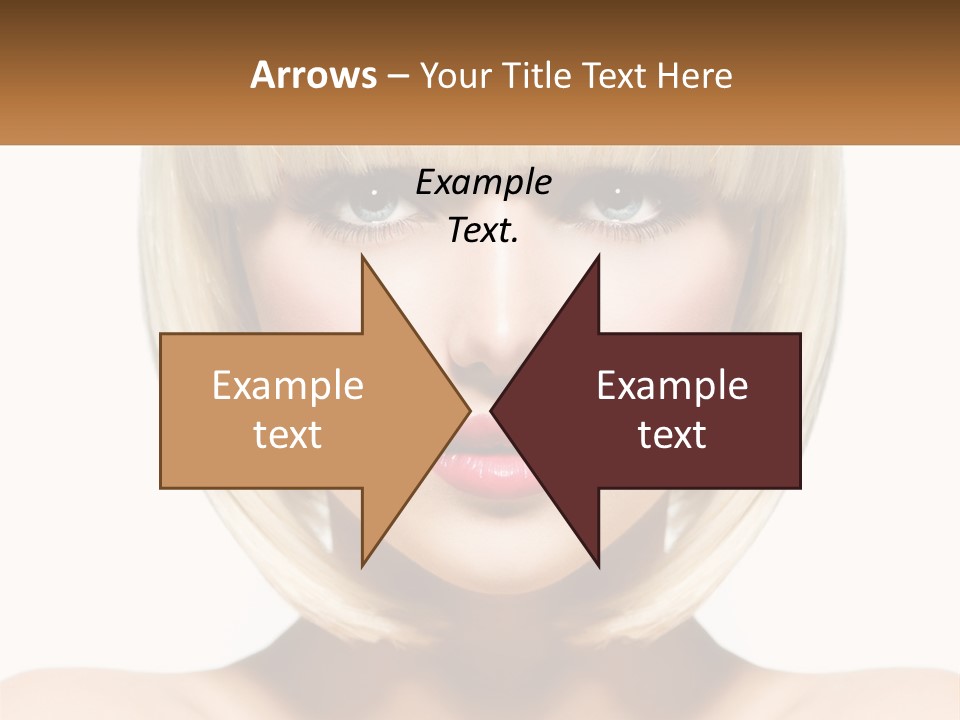 A Woman With Blond Hair And Blue Eyes PowerPoint Template