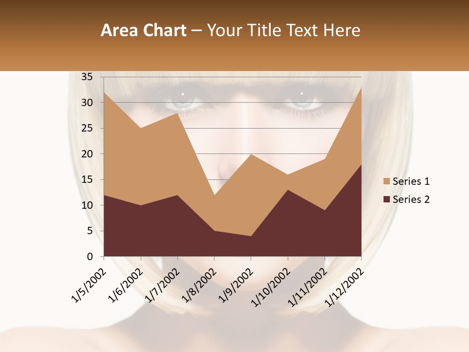A Woman With Blond Hair And Blue Eyes PowerPoint Template